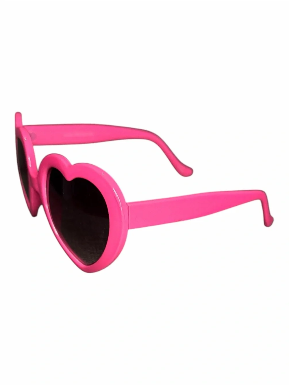 Cute Womens Lolita Sweet Heart Shape Sunglasses Hot Pink